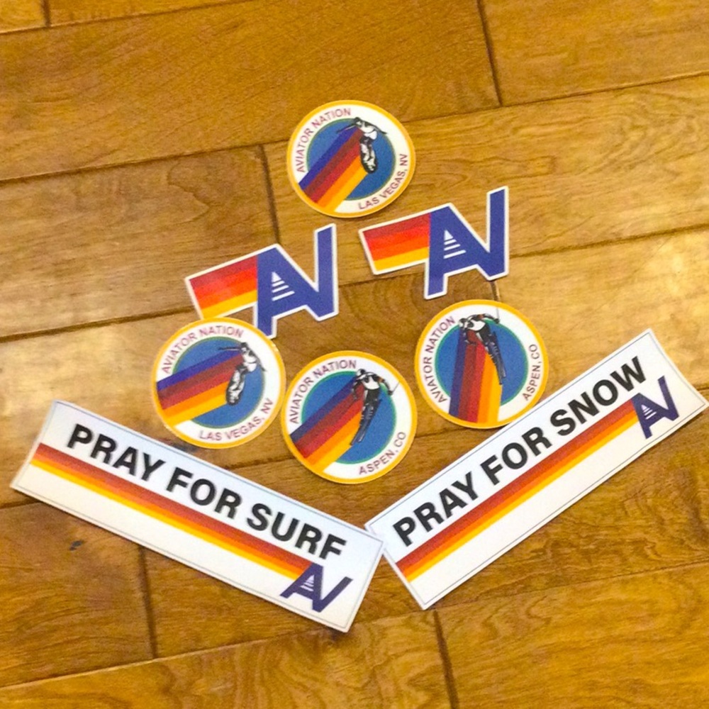 These are aviator nation stickers